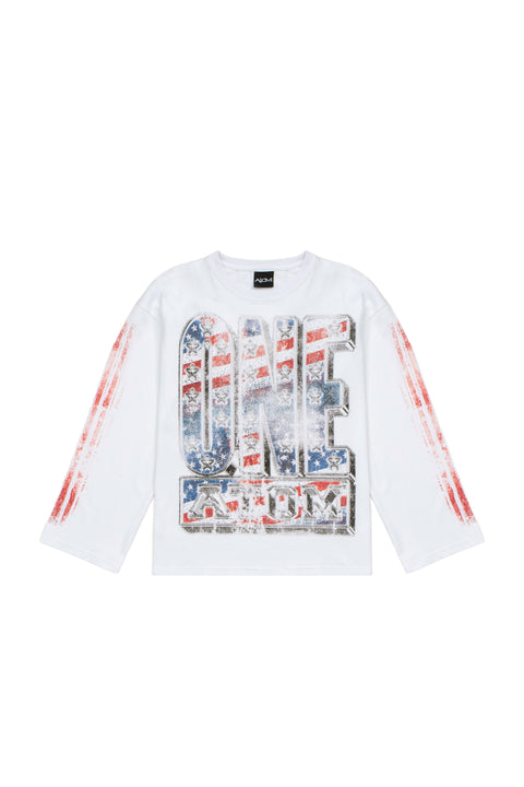 WHITE ONE ATOM LONGSLEEVE