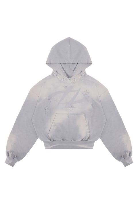 Bluza Hoodie Trashed & Crushed Gray