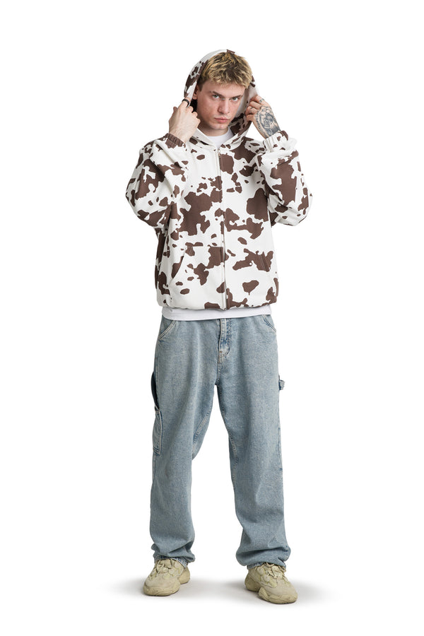 Bluza Zip Reglan Cow