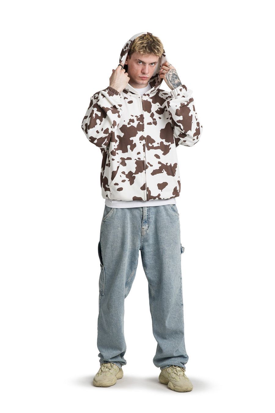Bluza Zip Reglan Cow