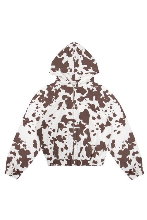 Bluza Zip Reglan Cow