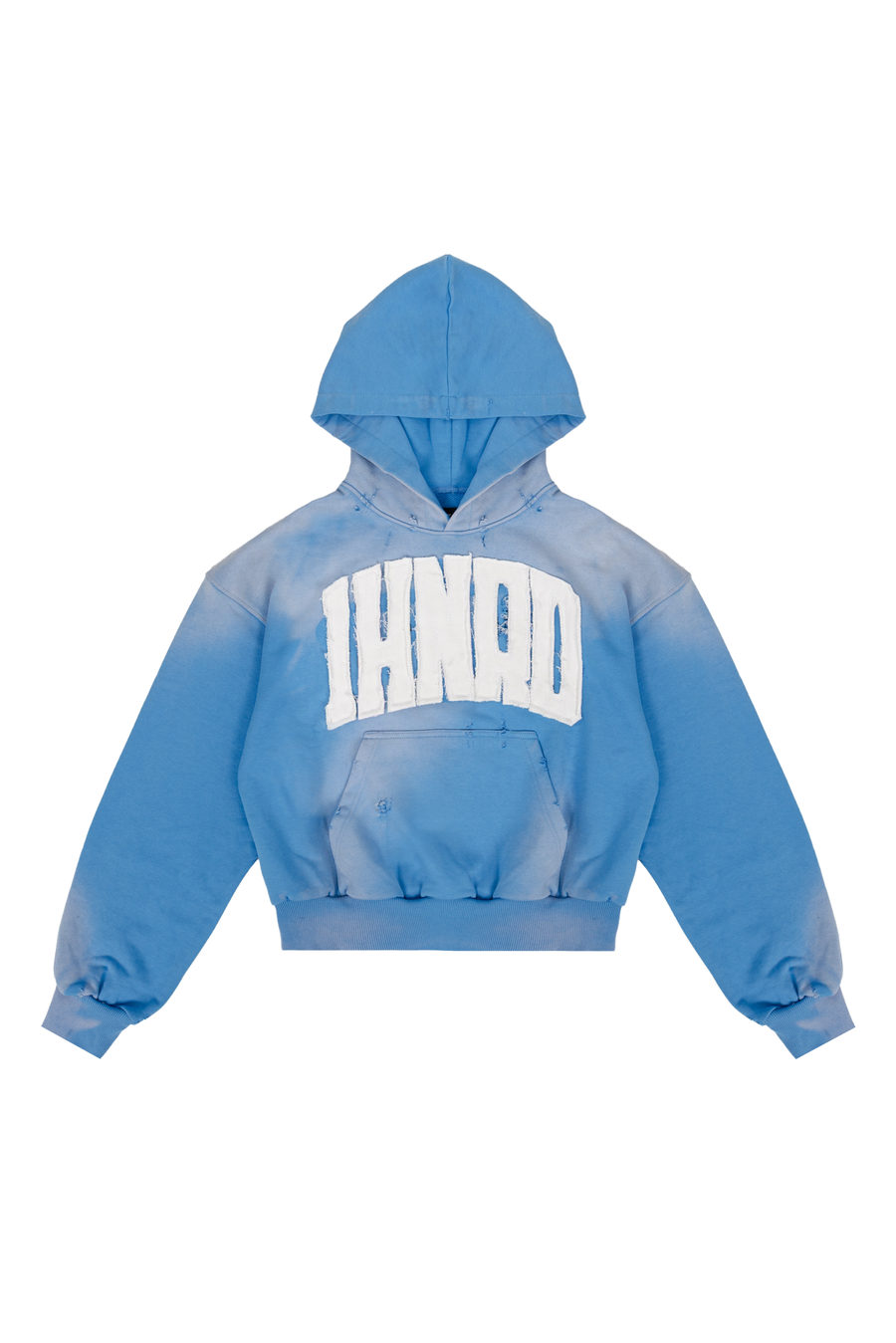 Hoodie Trashed & Crushed Hellblau