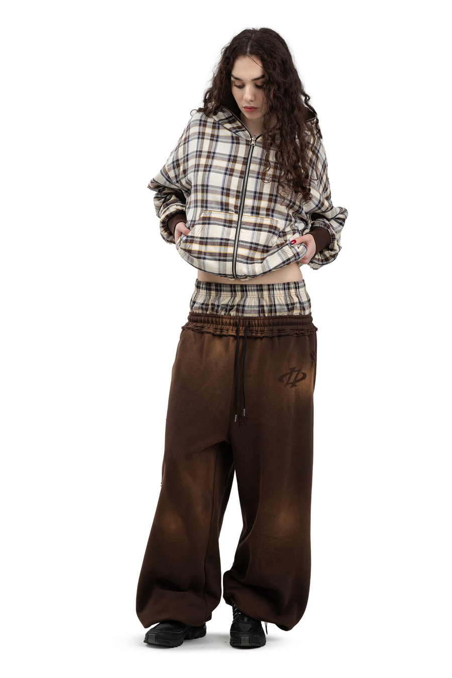 Komplet Bluza i Spodnie Reversible Trashed & Crushed Brown