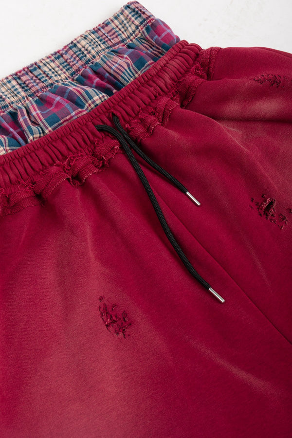 Komplet Bluza i Spodnie Reversible Trashed & Crushed Bordo