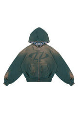 Bluza Reversible Trashed & Crushed Green