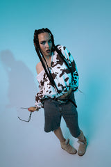 Bluza Zip Reglan Cow