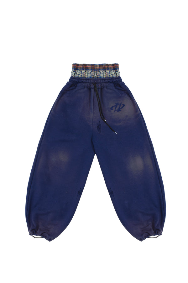 Spodnie Reversible Trashed & Crushed Navy