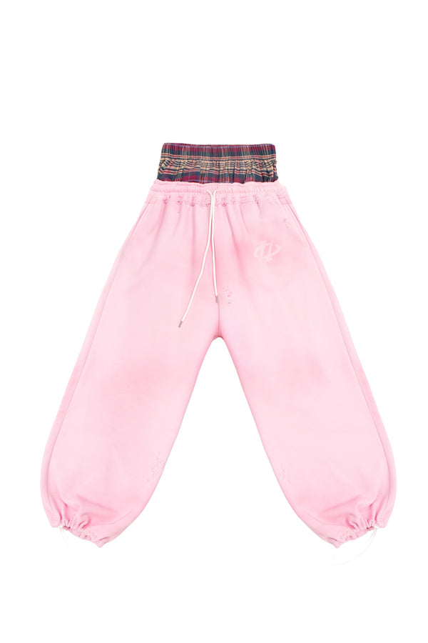 Spodnie Reversible Trashed & Crushed Pink