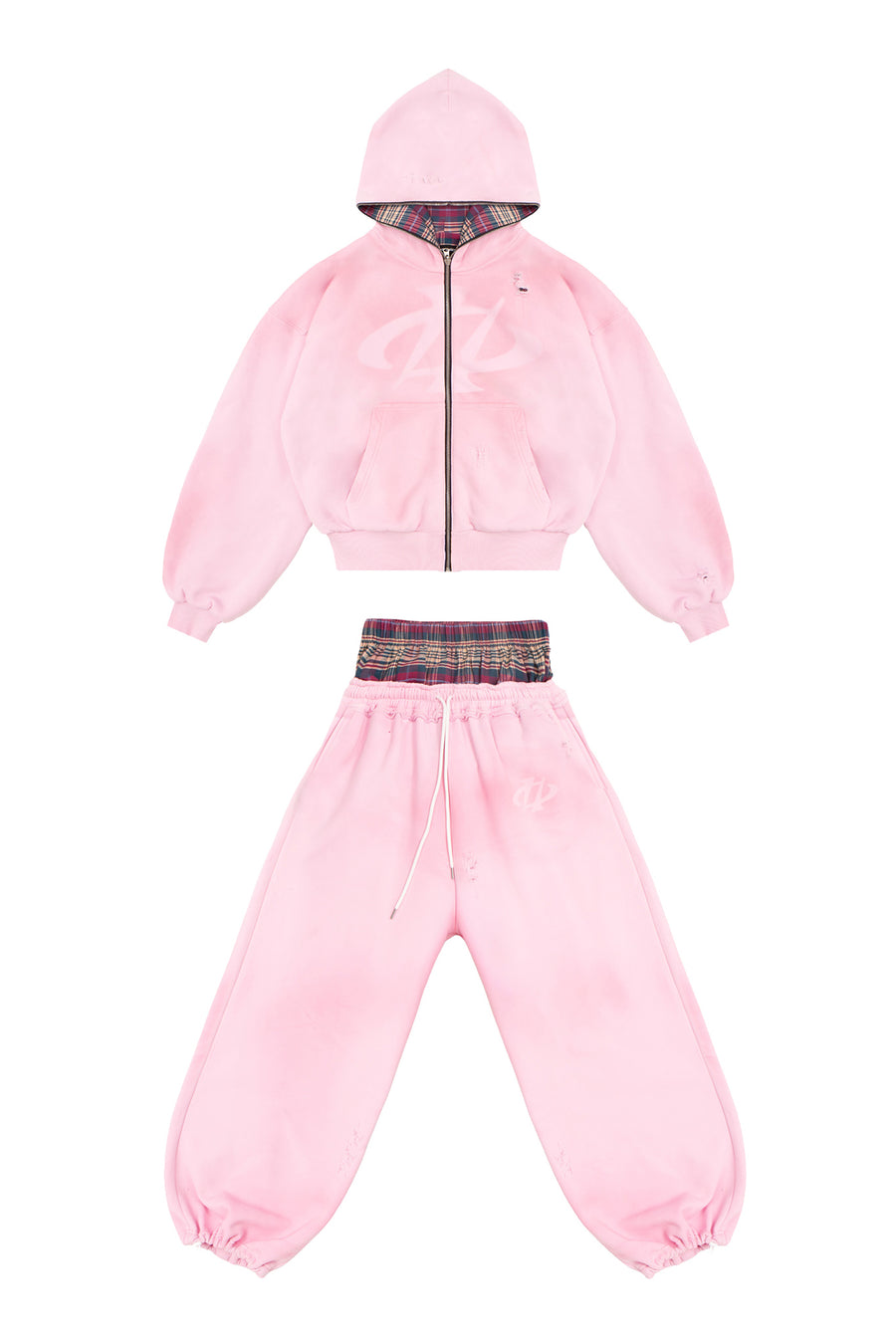 Komplet Bluza i Spodnie Reversible Trashed & Crushed Pink