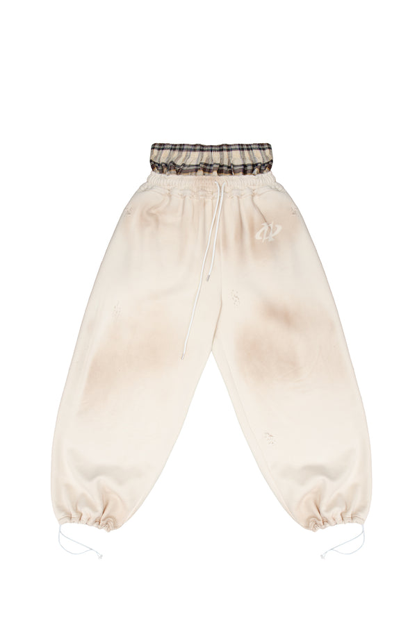 Spodnie Reversible Trashed & Crushed Cream