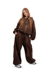 Bluza Reversible Trashed & Crushed Brown