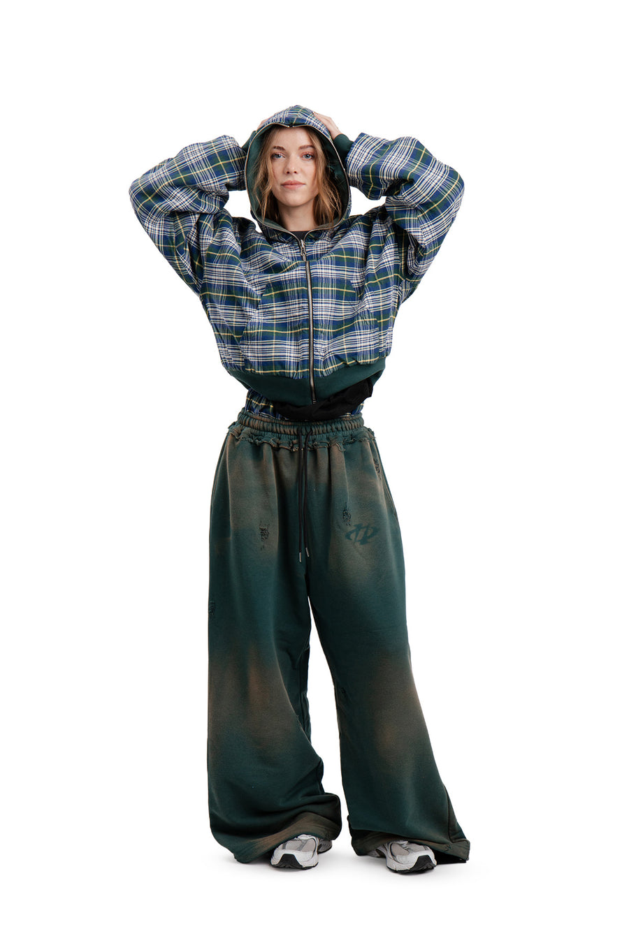 Komplet Bluza i Spodnie Reversible Trashed & Crushed Green