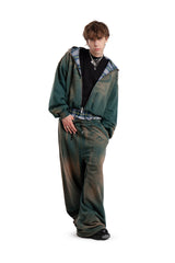Bluza Reversible Trashed & Crushed Green