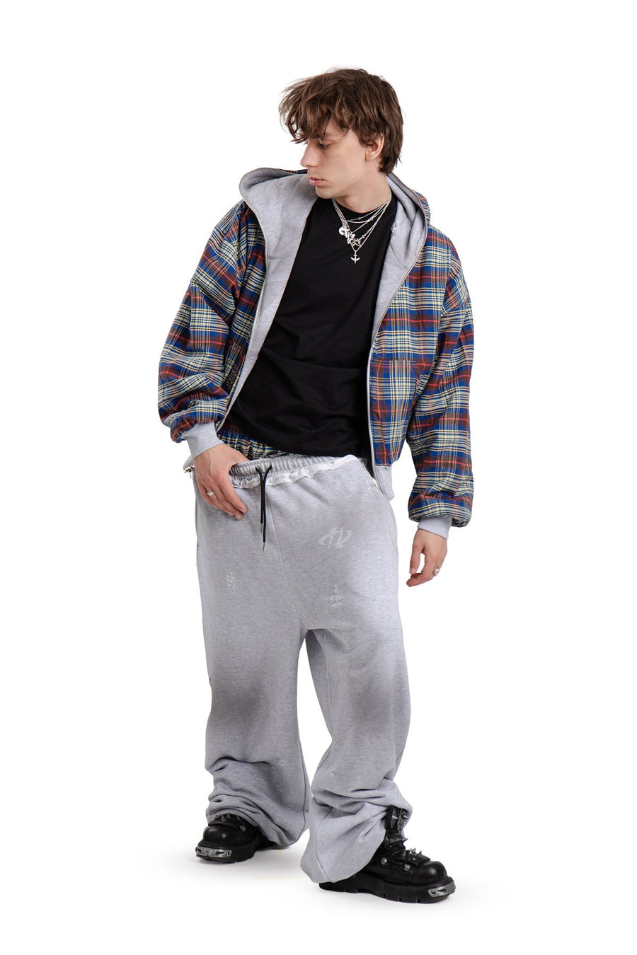 Komplet Bluza i Spodnie Reversible Trashed & Crushed Grey