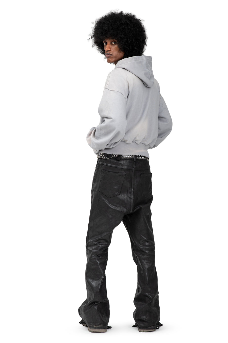 Hoodie Trashed & Crushed Hellblau