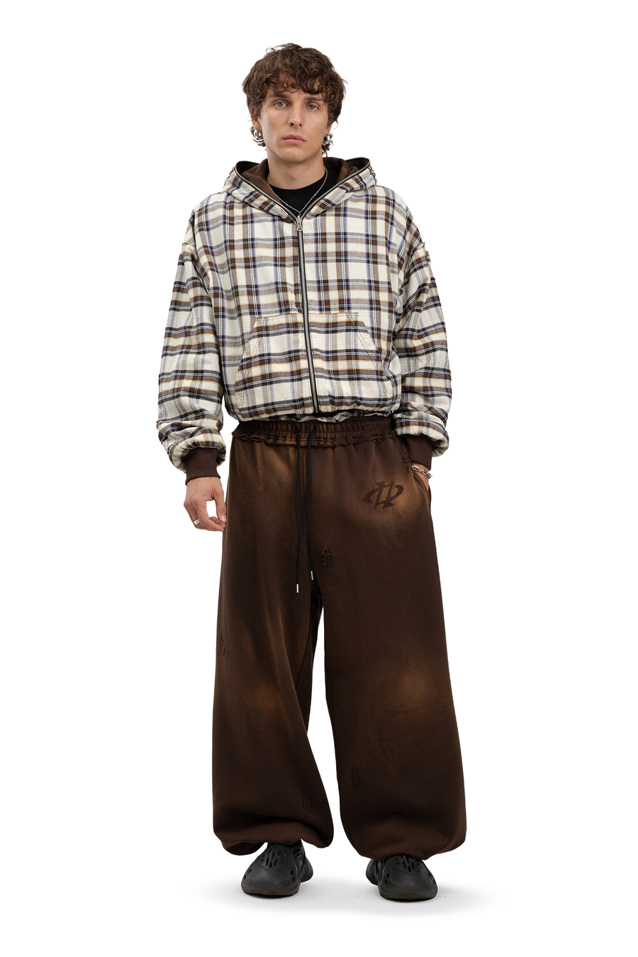 Bluza Reversible Trashed & Crushed Brown