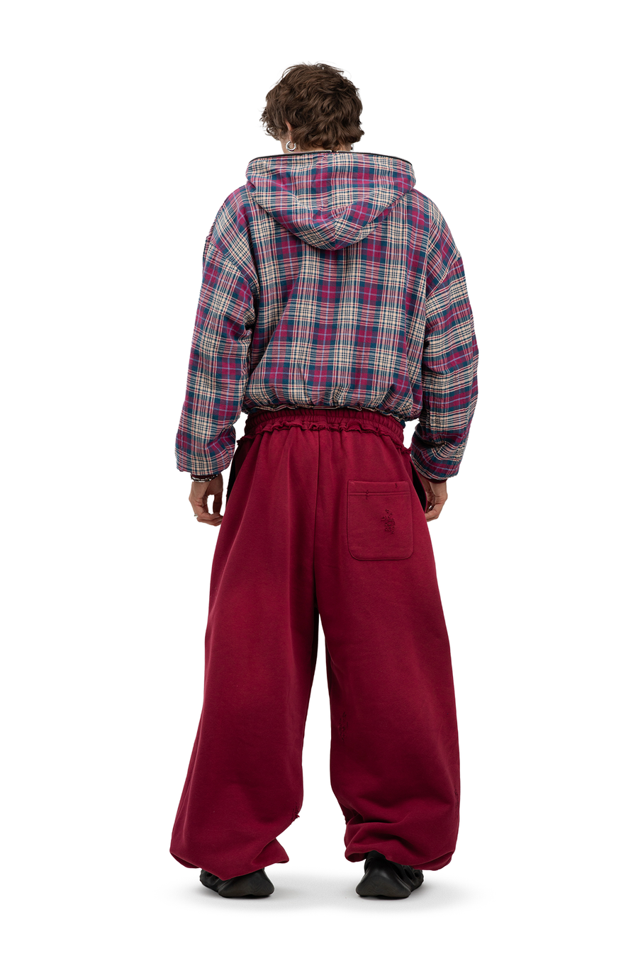 Komplet Bluza i Spodnie Reversible Trashed & Crushed Bordo