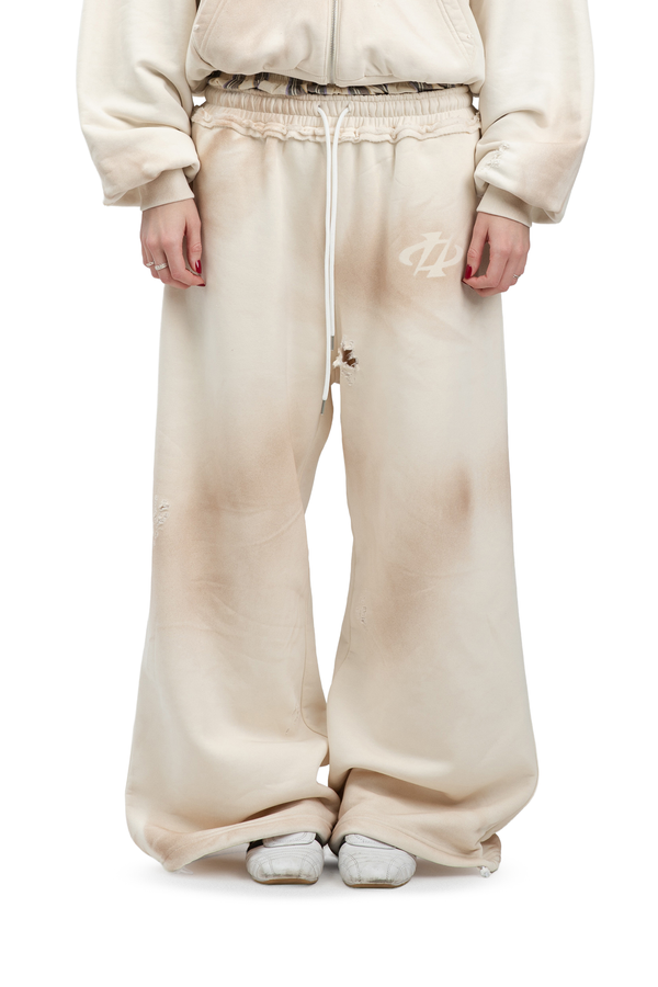 Spodnie Reversible Trashed & Crushed Cream