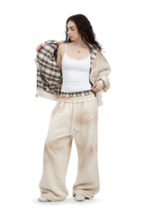 Spodnie Reversible Trashed & Crushed Cream