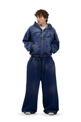 Spodnie Reversible Trashed & Crushed Navy