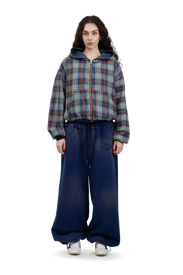 Spodnie Reversible Trashed & Crushed Navy