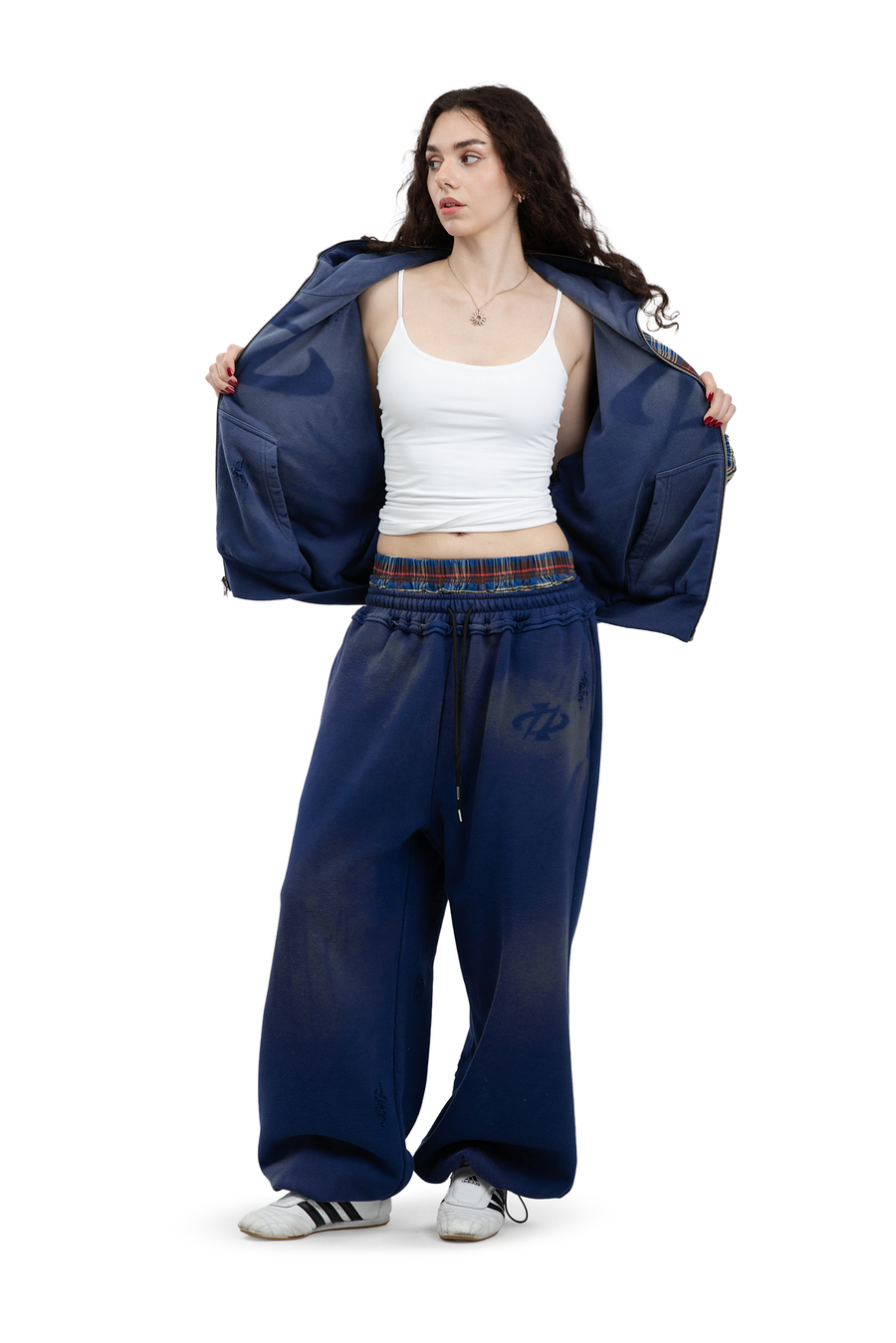Komplet Bluza i Spodnie Reversible Trashed & Crushed Navy