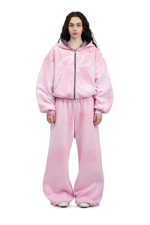 Komplettset: Wendbare Bluse und Hose Trashed & Crushed Bordeaux