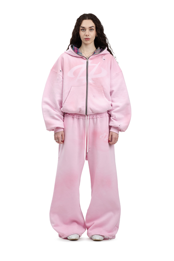 Komplet Bluza i Spodnie Reversible Trashed & Crushed Pink
