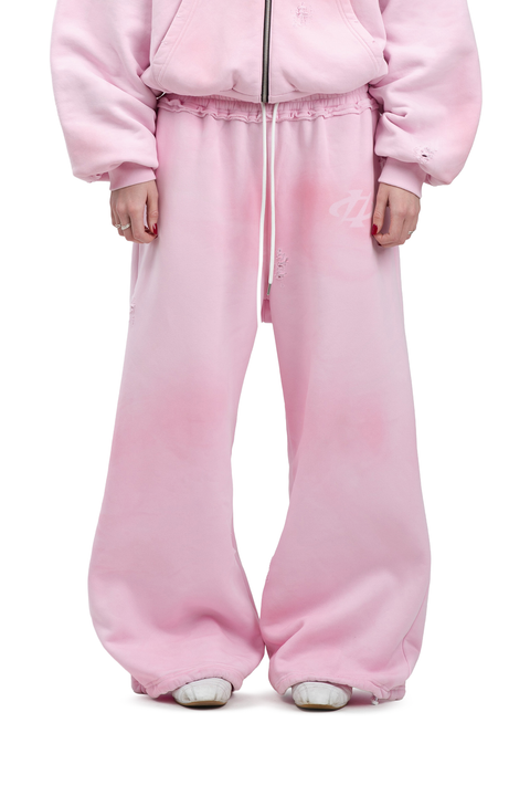 Wendehose z efektem Trashed & Crushed, Bordeaux
