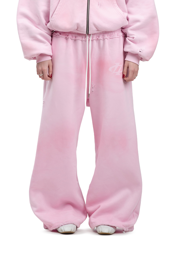 Spodnie Reversible Trashed & Crushed Pink