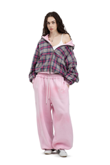 Bluza Reversible Trashed & Crushed Pink