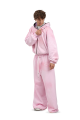 Bluza Reversible Trashed & Crushed Pink