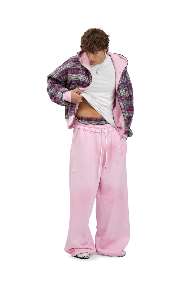 Spodnie Reversible Trashed & Crushed Pink