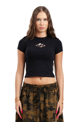 Koszulka Babe REFLECTIVE LOGO Black