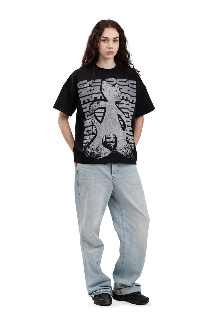 Boxy Concrete Black T-shirt