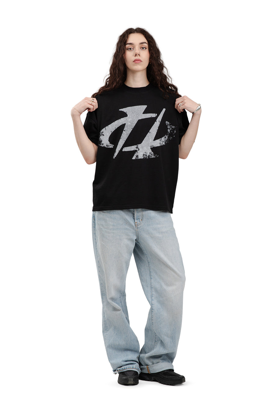 Boxy Concrete Black T-shirt