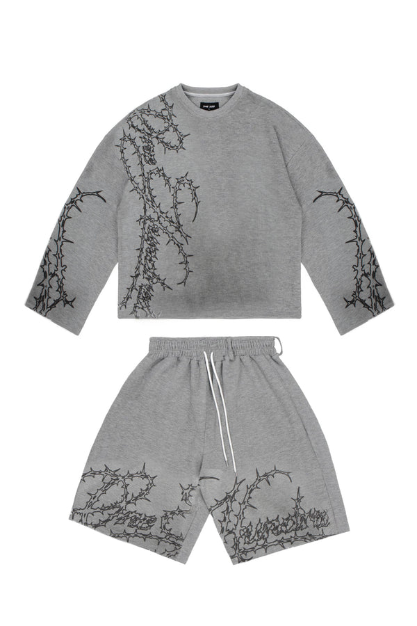 Komplet Longsleeve i Spodenki Waffle Grey 1OF1