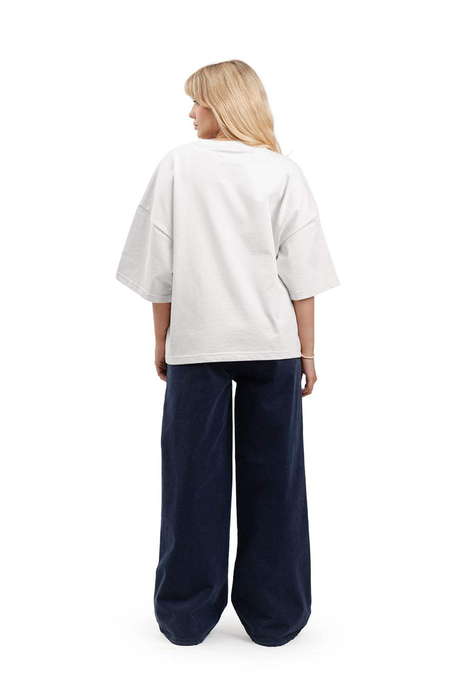 Koszulka Boxy Cropped "HAND" White