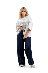 Koszulka Boxy Cropped "HAND" White