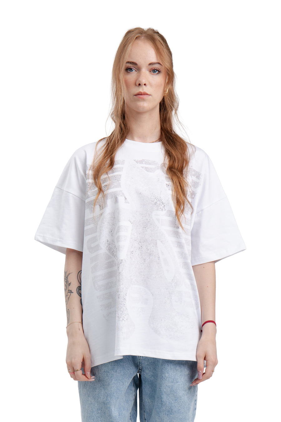 Boxy Concrete White T-Shirt