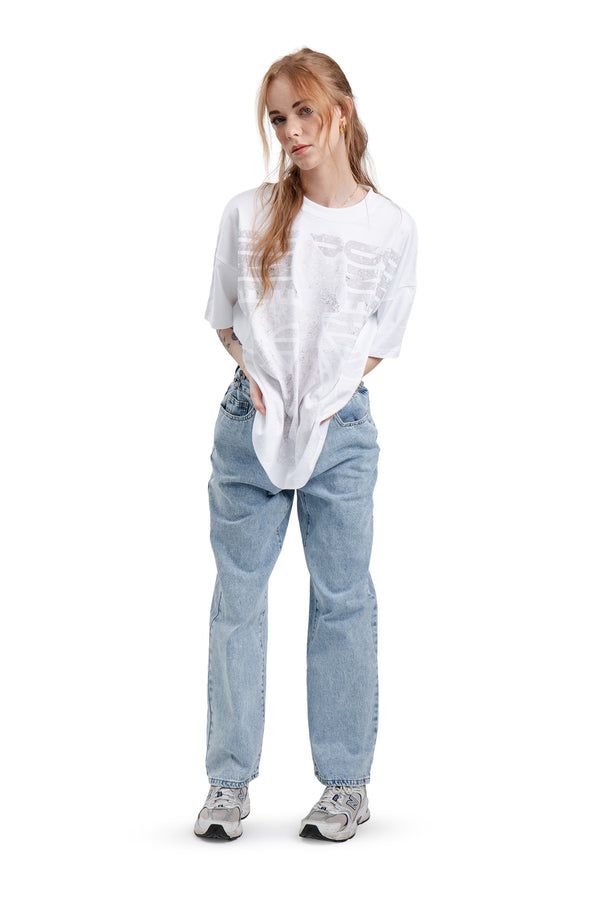 Boxy Concrete White T-Shirt
