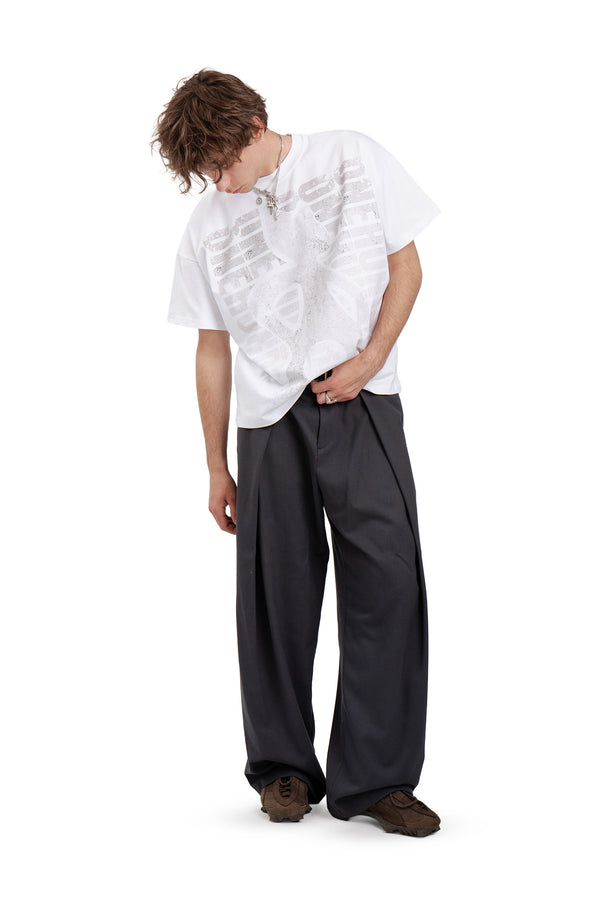 Boxy Concrete White T-Shirt