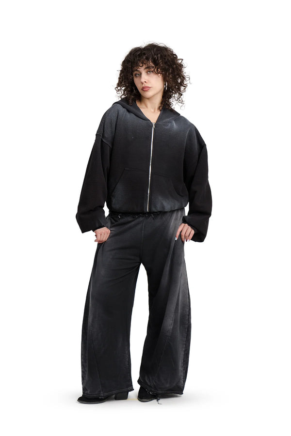 Bluza Puffy Zip Waffel Black Blank