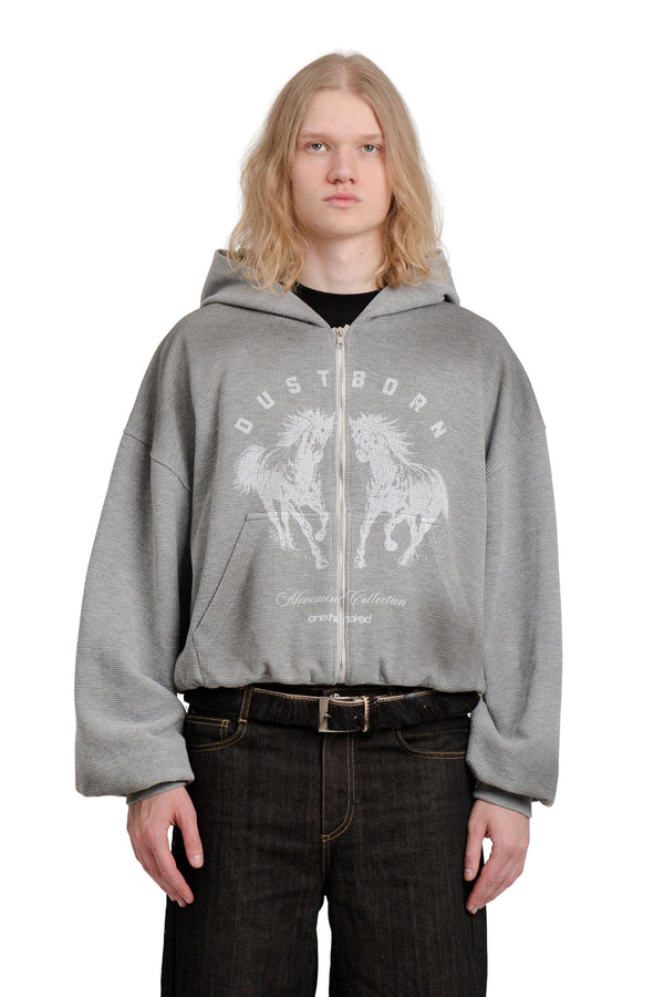 Bluza Puffy Zip Waffel Grey