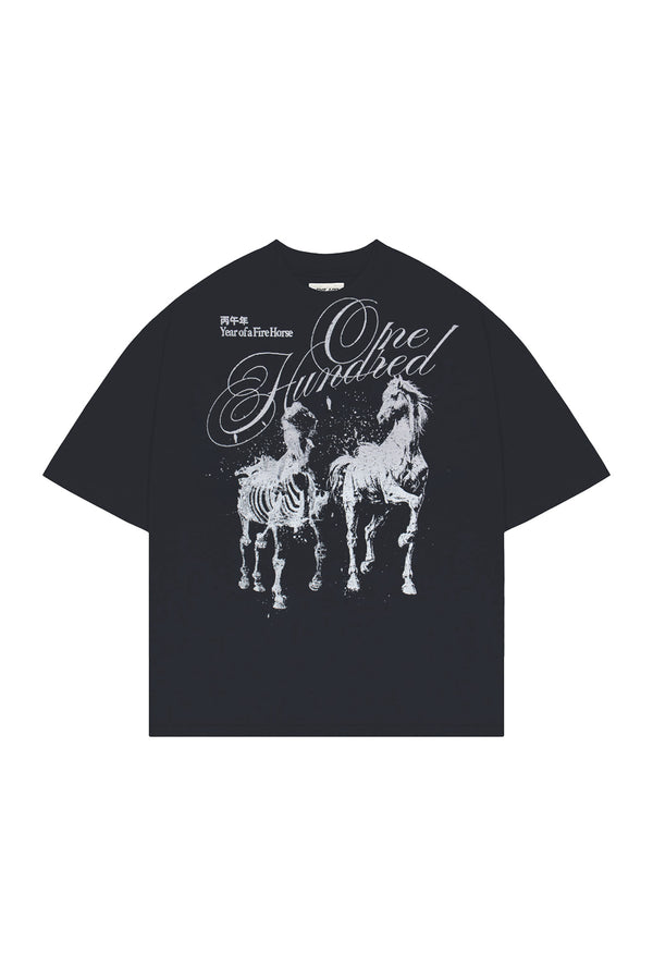 Koszulka Boxy Twin Horses Graphite