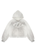 Bluza Zip Puffy Distressed "LOGO"