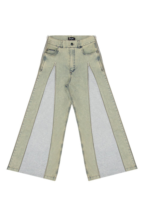 Jeansy Faded Zippers