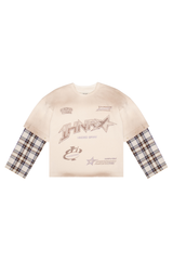 Longsleeve "DOUBLE CHECK" Cream