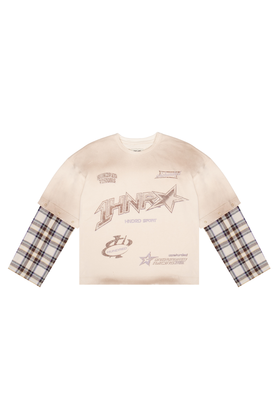 Longsleeve "DOUBLE CHECK" Cream