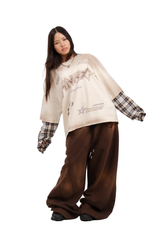 Longsleeve "DOUBLE CHECK" Cream